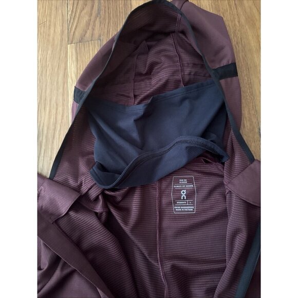 On Clouds Running Women’s Mulberry Climate Zip Hoodie Athleisure Outdoors Size L - Picture 5 of 9